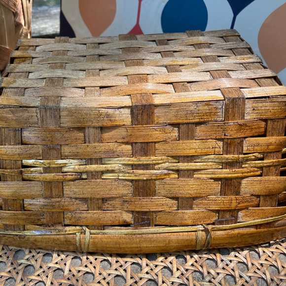 Charming Brown Rectangular Rustic Woven Basket - Picture 9 of 9